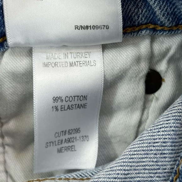 Agolde Merrel Straight Ankle Jeans Womans Size 24 Medium Wash Raw Hem - Picture 8 of 11